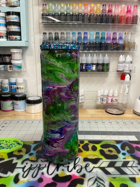 40 30oz Purple & Blue & Green with bling lid